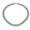 14 Karat White Gold Graduated Strand of Green Tahitian Pearls