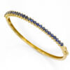 18 Karat Yellow Gold Sapphire Bangle bracelet