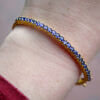 18 Karat Yellow Gold Sapphire Bangle bracelet