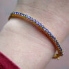 18 Karat Yellow Gold Sapphire Bangle bracelet