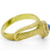 18 Karat Yellow Gold Snake ring with Opal and Diamonds