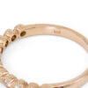 14 Karat Rose Gold and Diamond Band zoomed in on stamp