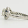 Art Deco Style Diamond and Sapphire Engagement Ring