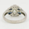 Art Deco Style Diamond and Sapphire Engagement Ring