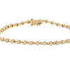 14 Karat Rose Gold Bezel Set Diamond Bracelet front view