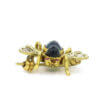 18 Karat Yellow Gold Sapphire, Ruby and Diamond Bee Pin
