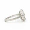 Platinum Diamond Cluster Ring with Scalloped Edges right side