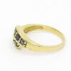 14 Karat Yellow Gold and Sapphire Twist Band
