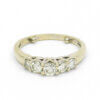 14 Karat White Gold Five Stone Diamond Ring