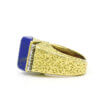 18 Karat Yellow Gold, Diamond and Lapis Cocktail Ring