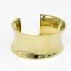14 Karat Yellow Gold Wide Bangle Cuff Bracelet