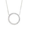 Diamond Circle Necklace in 18 Karat White Gold