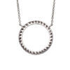Diamond Circle Necklace in 18 Karat White Gold back view