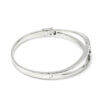 14 Karat White Gold and Diamond Leaf Bangle