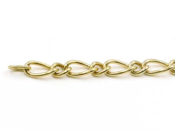 14 Karat Yellow Gold Open Link Charm Bracelet