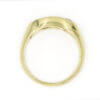14 Karat Yellow Gold Three Stone Ruby and Diamond Gypsy Set Ring