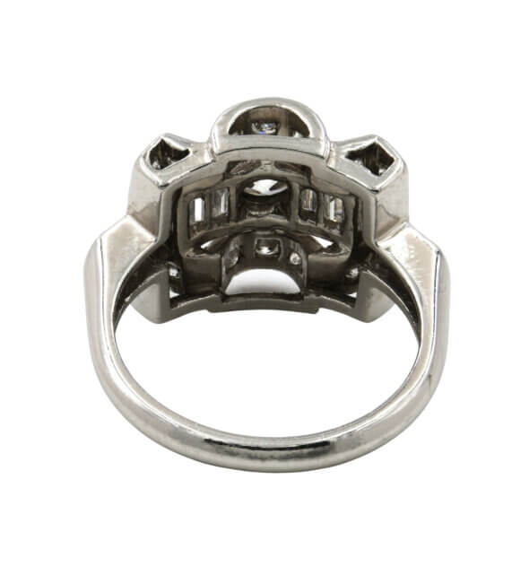 Platinum Diamond Retro Ring