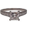 Platinum Princess Cut Diamond Engagement Ring By Martin Flyer front view