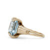 Retro Aquamarine 18 Karat Yellow Gold Ring