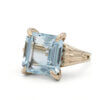 Retro Aquamarine 18 Karat Yellow Gold Ring