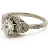 14 Karat White Gold 1.07 Carat Unique Diamond Halo Engagement Ring with GIA Report