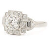 1.01 Carat Art Deco Style Diamond Ring in 18 Karat White Gold