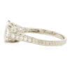 Amazing Platinum Diamond Asscher Cut Diamond Engagement Ring side view