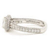18 Karat White Gold 0.84 Carat Forever Mark "Devotion" Diamond Engagement Ring side view