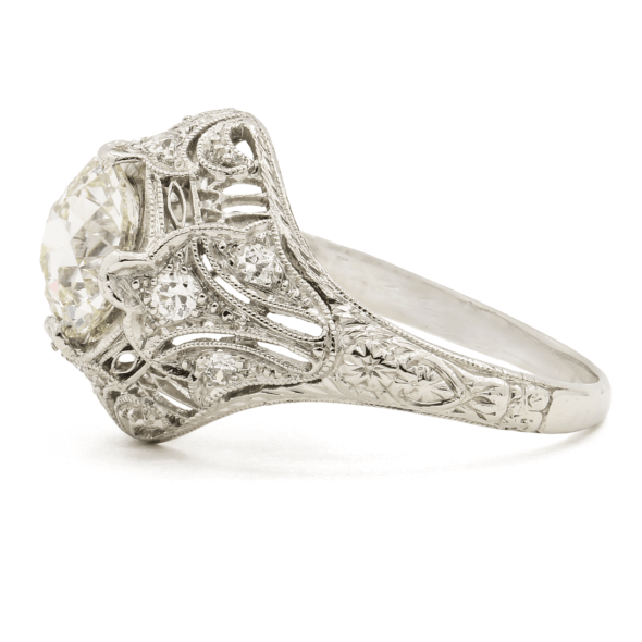 Platinum 1.66 Carat Old European Diamond Ring