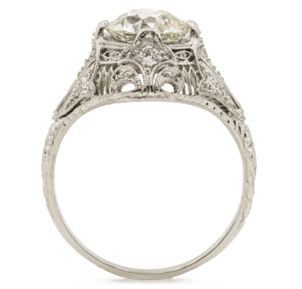 Platinum 1.66 Carat Old European Diamond Ring