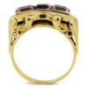 10 Karat Yellow Gold 3 Square Amethyst Antique Ring