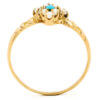 10 Karat Yellow Gold Turquoise | 8 Pearl Victorian Ring top view