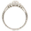 18 Karat White Gold 3 Stone Art Deco Style Diamond Ring