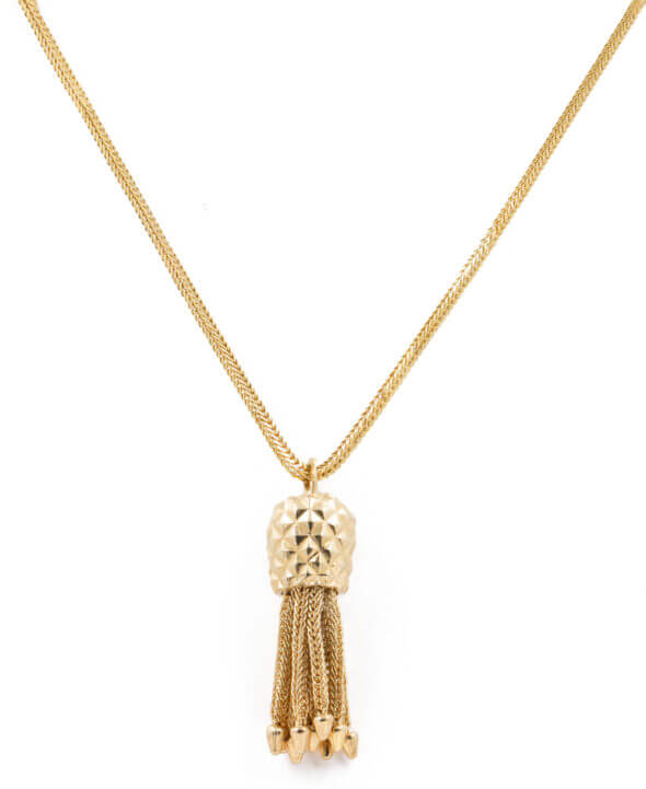 14 karat yellow Gold Tassel Necklace