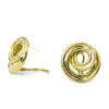Tiffany 18K Yellow Gold Double Swirl Omega Back Earrings