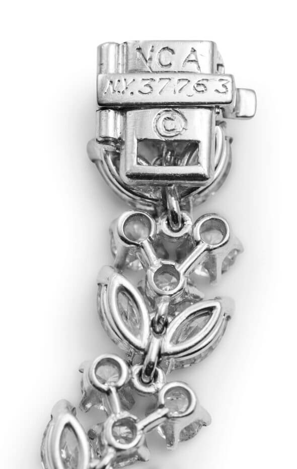Platinum Van Cleef & Arpels Marquise & Round Diamond Bracelet