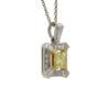 18 Karat Two Tone Gold Pendant Set With Yellow and White Diamonds right side