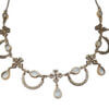 Silver Topped 18 Karat Gold Aquamarine and Diamond Necklace