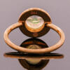 18 Karat Rose Gold Carved Opal Face Ring With Black Enamel back view