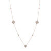 32 Inch 14 Karat Rose Gold Diamond Cluster Necklace