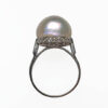 Platinum Edwardian Pearl and Diamond Ring top view