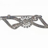 14 Karat White Gold Diamond Bow Brooch back view