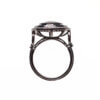 18 Karat White Gold Semi mount with Sapphire and Diamond Halo