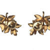 18 Karat Yellow Gold Maple Leaf Earrings back view