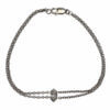 14 Karat White Gold Marquise Diamond Double Chain Bracelet