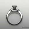 Platinum Pear Shape Diamond With Tapered Baguette Diamond Accents