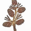 14 Karat Yellow Gold Pine Cone Brooch