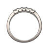 18 Karat White Gold Five Diamond Prong Set Band