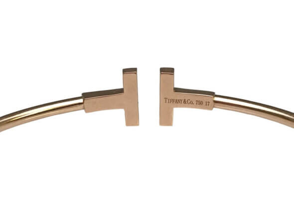 Tiffany & Co. 18 Karat Rose Gold T Bracelet