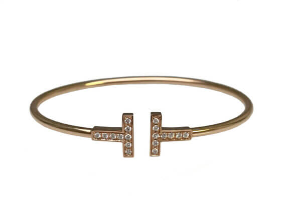 Tiffany & Co. 18 Karat Rose Gold T Bracelet